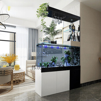 艺可恩鱼缸隔断柜客厅 客厅隔断柜带鱼缸 隔断鱼缸柜进门入户客厅玄关