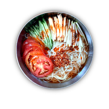 纯素食酸辣冷面朝鲜正宗小麦冷面无荤无蛋无奶东北特产佛家可食 5包