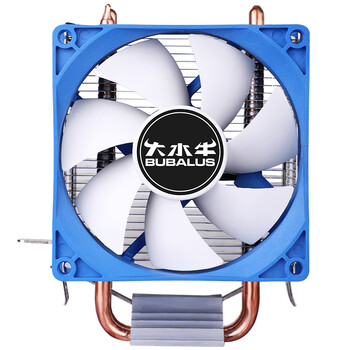 大水牛（BUBALUS）T3L CPU散热器 (2热管/支持Intel/AMD多平台/9cm无光风扇/大散热鳍片组/电脑主机箱风冷)