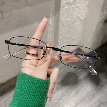 近视眼镜女金丝眼镜框长方形小框眼镜女复古金丝有度数眼镜框网红街拍