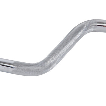 迪卡侬健身训练举重弯曲杠铃杆家用1.2m钢制浅灰色（直径28mm）-2526775