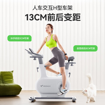 麦瑞克动感单车家用智能脚踏车运动MR-S10绝影ONEpro 白色 MR-S10W1