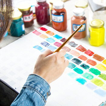 中盛画材300ML丙烯颜料室外墙绘DIY手绘画鞋美甲大瓶桶装湖蓝美术写生 中盛画材300ML丙烯颜料室外墙绘DIY手绘画鞋美甲大瓶桶装湖蓝美术写生