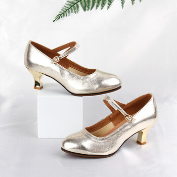 舞蹈鞋女士拉丁舞鞋成年广场舞鞋软底夏广场中跟交谊真皮跳舞女鞋