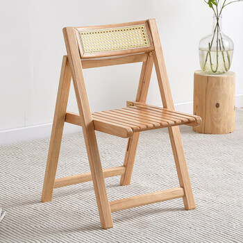 帝帆折叠椅便携式木头全实木折叠椅子泰国进口橡胶木材质北欧实木凳子