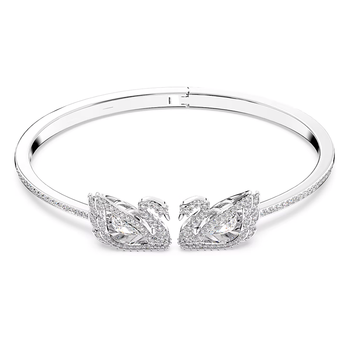 世奇swarovski dancing swan 125周年纪念款 时尚镂空双天鹅女士手镯