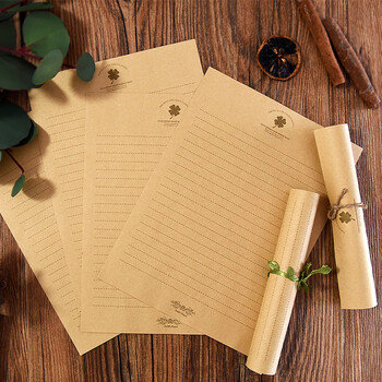 狮洛德 信纸日记写信复古文艺装饰情书信纸表白B5信笺40张 四叶草 狮洛德 信纸日记写信复古文艺装饰情书信纸表白B5信笺40张 四叶草