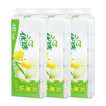 心相印LR1710优选郁金香系列70克四层无芯卫生纸 10粒/提