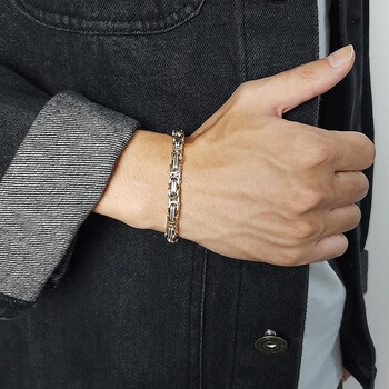 绿野客拜占庭手链刻字狂飙高启强手链男霸气拜占庭链潮个性痞帅手环女