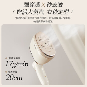 小熊（Bear）手持挂烫机【增压大蒸汽】干湿双熨平挂多用 杀菌除螨 除皱速定型家用差旅熨烫机电熨斗 DYD-J10Q1