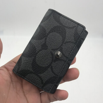 蔻驰(coach)新款推荐现货coach蔻驰男款青年钥匙包小卡包经典logo老花