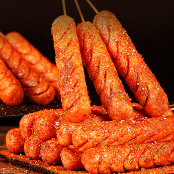 淀粉肠路边摊大根油炸即食香肠烧烤食材泡面搭档商用整箱批发零食