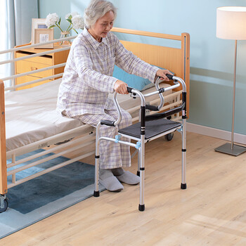 世道老年人助行器带轮防滑残疾人辅助行走器老人助步器扶手架拐杖