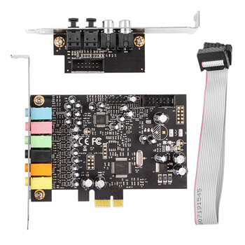 魔羯PCIE x1声卡内置原声环绕游戏7.1声卡8声道输出光纤同轴无损播放 MC2207