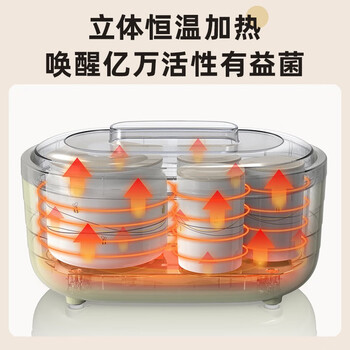 小熊（Bear）酸奶机 家用全自动大容量分杯米酒机酸奶发酵菌纳豆泡菜机SNJ-C10P2（浅绿）