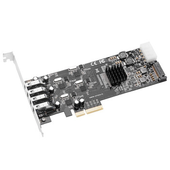魔羯（MOGE）PCIE x4转4口USB3.0四口独立通道USB3.2 Gen2扩展卡 工业相机20Gbps高速传输MC2025