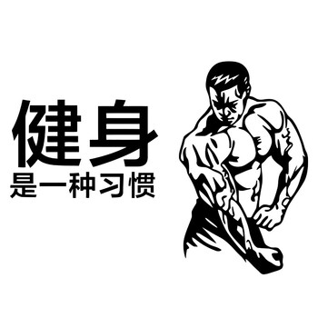 男生卧室运动贴画健身房玄关玻璃门墙贴个性励志贴纸客厅宿舍背景自粘