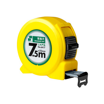 三木（SUNWOOD）7.5m*25mm钢卷尺盒尺伸缩尺米尺公制 钢卷尺 单个装 6417