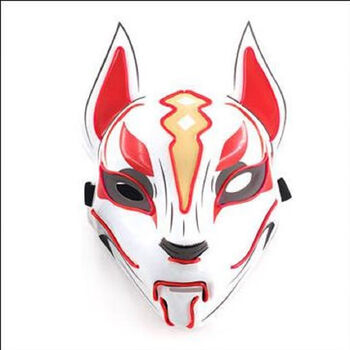 冷光面罩全脸高颜值狐狸抖音万圣节派对 天狐面具[不发光]不退不换