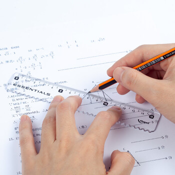 马培德（Maped）【开学必购】15cm波浪直尺 透明塑料带波浪线刻度尺 初高中小学绘图考试多功能学习尺子 210810CH