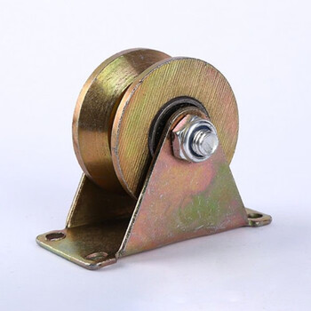 彩钢滑轮加厚耐用型推拉大门v型u型h型耐磨槽轮轨道轮导轨铁轮子 2寸