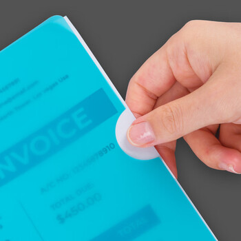 齐心（COMIX）10只A4L型文件套 文件夹透明单片夹 票据收纳 加厚二页式文件夹文件快递袋E3310 RAY 白