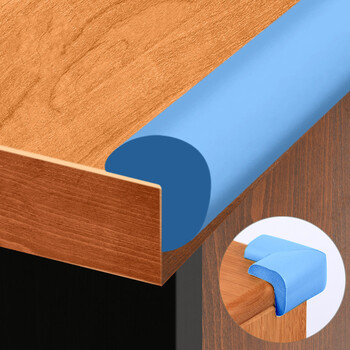 儿童环保防撞条防碰撞保护墙角桌角宝宝免贴护角桌子护条包边 天蓝色