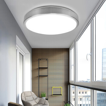 kedoety吸顶灯单铝阳台灯简约现代铝制边框带花纹过灯门厅灯厨房卫生