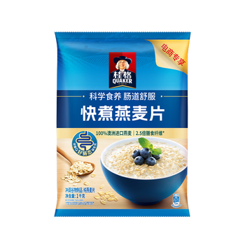 桂格(QUAKER)快煮快熟燕麦片1000克袋装 营养早餐 膳食纤维 零添加白砂糖 桂格(QUAKER)快煮快熟燕麦片1000克袋装 营养早餐 膳食纤维 零添加白砂糖