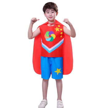 儿童环保创意服装环保时装秀环保服男童新款儿童环保时装秀服装亲子