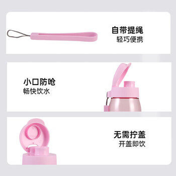 特百惠(Tupperware)乐趣550ML塑料杯夏季男女学生便携运动水杯子大容量双饮口 柔蜜粉 特百惠(Tupperware)乐趣550ML塑料杯夏季男女学生便携运动水杯子大容量双饮口 柔蜜粉