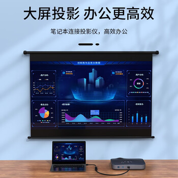 胜为（shengwei）Mini DP转HDMI转换器 高清雷电接口转接头 接显示器投影仪1080P 迷你DP黑 MN-1080