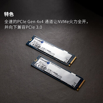 金士顿(Kingston)1TB SSD固态硬盘 M.2(NVMe PCIe 4.0×4) NV3系列 读速6000MB/s AI 电脑配件 金士顿(Kingston)1TB SSD固态硬盘 M.2(NVMe PCIe 4.0×4) NV3系列 读速6000MB/s AI 电脑配件