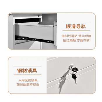中伟（ZHONGWEI）自营钢制办公桌铁皮电脑桌职员桌财务桌员工桌带锁带抽屉 键盘款