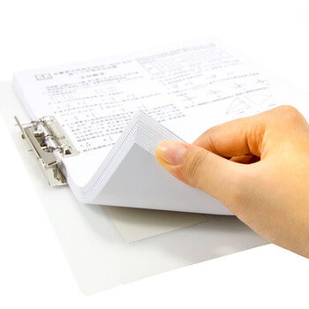 金得利A3试卷整理夹绑带文件夹资料夹科目标签可替DIY初高中学生用卷子收纳神器粉色蓝色米白色随机发SJ004