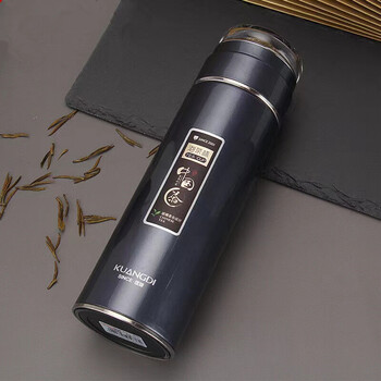 金力保温杯 匡迪华象金力5005号304不锈钢茶水分离泡茶师水杯商务休闲