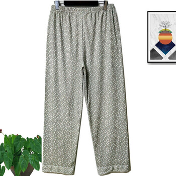 纯棉睡裤女100全棉春秋裤老人家居裤宽松长裤休闲加大码中老年 灰色小