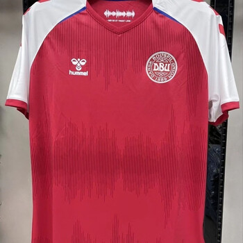 新款2022欧洲杯丹麦国家队主客红色球衣10号埃里克森男足球服 白色