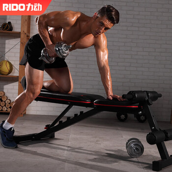 力动（RIDO）仰卧起坐辅助器健身器材家用多功能哑铃凳健身椅腹肌板器械TD30