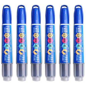 长立可擦白板笔教师黑色水性儿童无毒可加墨水墨囊培训班红蓝黑办公文具画板笔写字板笔易擦粗头大头笔