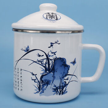 御舵 搪瓷缸 洋瓷缸子 搪瓷茶杯 瓷缸水杯 珐琅水杯茶杯马克杯中式