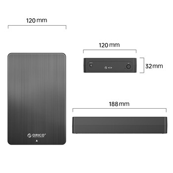 奥睿科(ORICO)Type-C移动硬盘盒3.5英寸USB3.2 SATA串口笔记本电脑台式机机械硬盘外置盒子-HM35C3