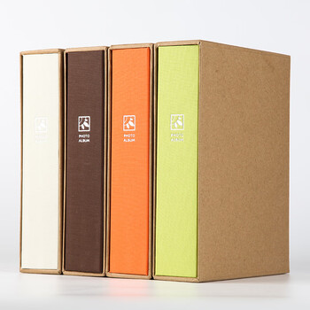 Nakabayashi仲林NCL布艺相册插袋式家庭纪念册5/6/7多尺寸混装收纳册 6寸/7寸橙色混装