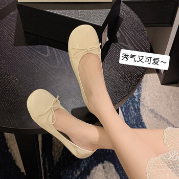 冰玉丰姿品牌韩版奶奶鞋平底鞋春夏季新蝴蝶结圆头浅口单鞋孕妇鞋女