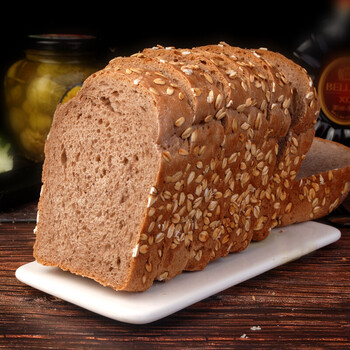 大列巴面包500g 全麦早餐小面包吐司黑麦粗粮代餐零食品 4个:黑列巴4*