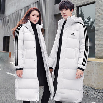 阿迪达斯（adidas）羽绒服男2023冬季新款长款羽绒服运动服加厚保暖外套夹克IT8714 IT8713/白色/情侣款/充绒220g XL 185/104A