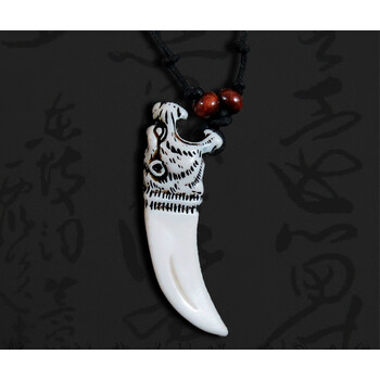 男士项链仿狼牙鹰牙老虎牙象牙吊坠挂件民族风饰品老虎牙齿吊坠sn1125 虎牙白大号 图片价格品牌报价 京东