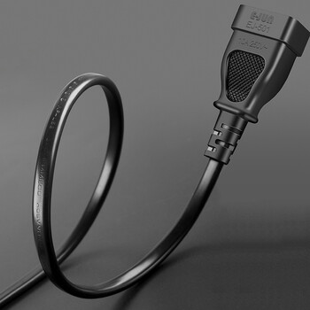 CABLE CREATION DZ142 两插电源延长线弯头10A新国标2芯两孔插座拖线板适用电动车监控电视风扇热水壶加长线 3米