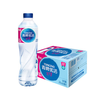 青啤优活（TSINGTAO）纯净水550ml*24瓶饮用水整箱装 张艺兴代言【热门商品】