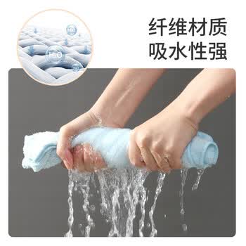 美丽雅厨房抹布40*40cm5片家用清洁擦灰布加大加厚擦玻璃镜面不易留痕